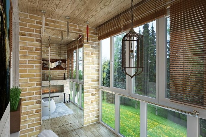 mirror model in the balcony interior