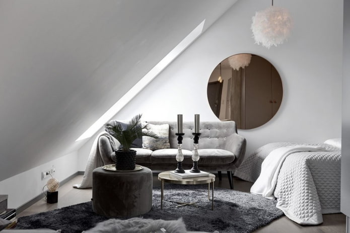 mirror without a frame in the interior