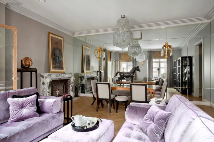 large mirror model in the interior