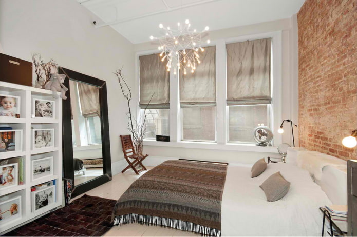floor mirror model in the bedroom interior