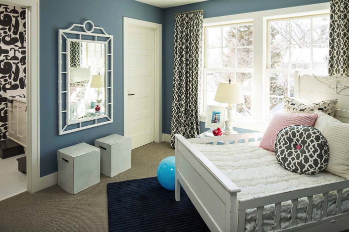 mirror on the wall in the interior of the children's