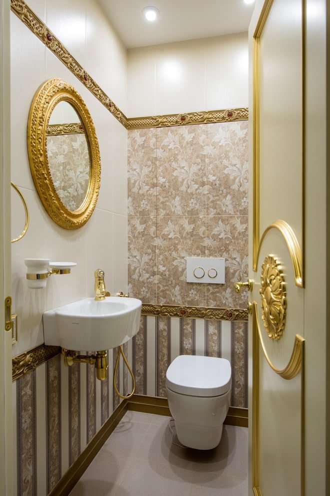 mirror in the toilet interior