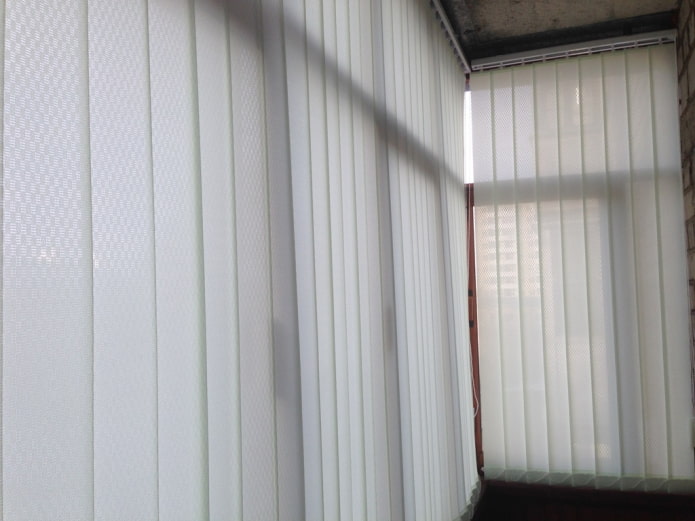 fabric slats on the balcony