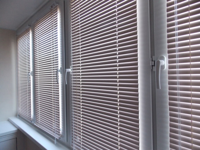 plastic slats on the loggia