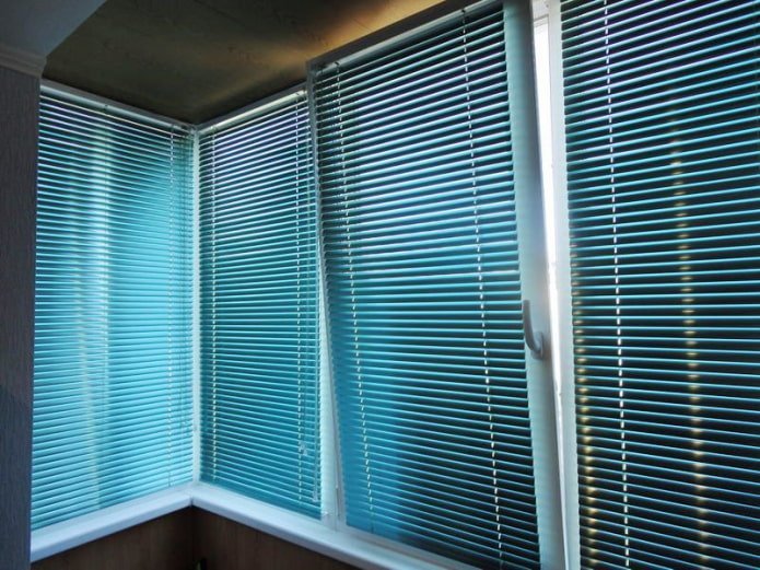 aluminum slats on the loggia