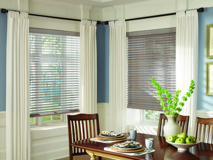 White curtains