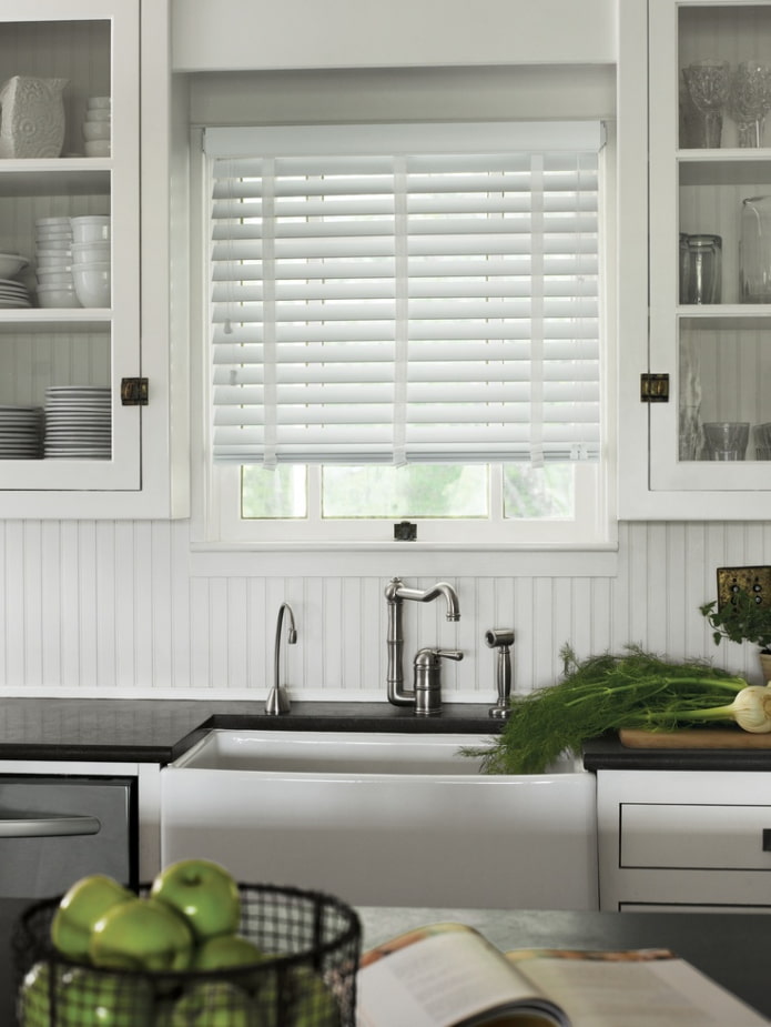 Blinds on a white background