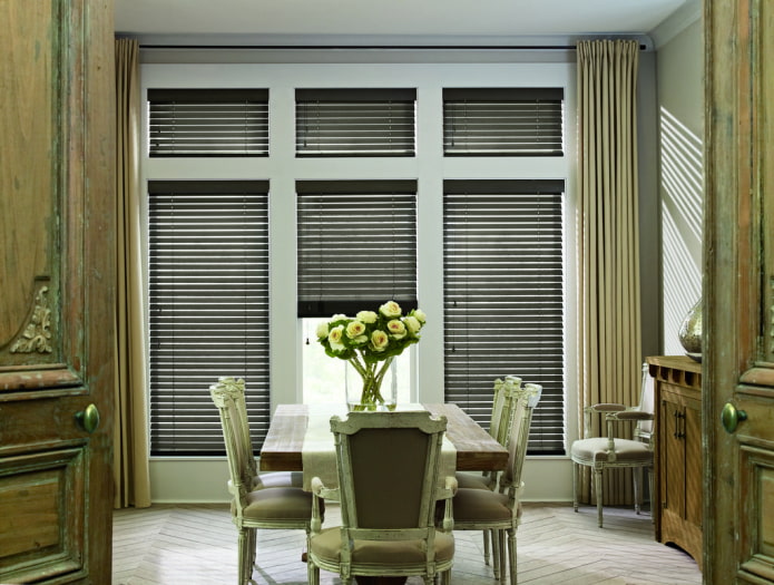 Blinds plus curtains