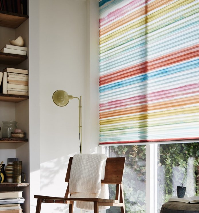 multi-colored blinds