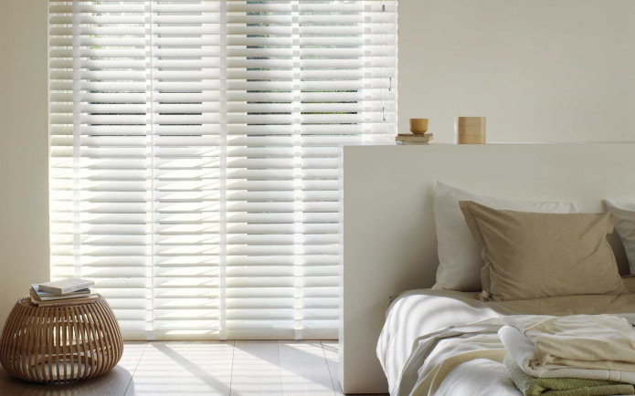 white blinds
