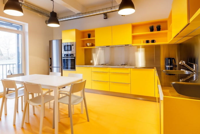 kitchen decoration in yellow tones