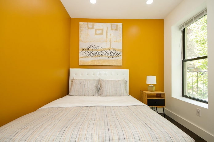 yellow bedroom interior