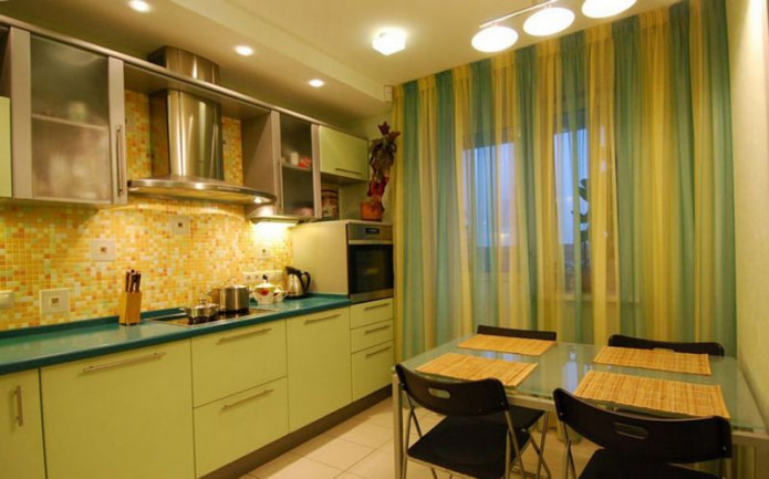 Yellow-green curtain