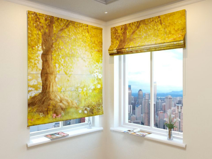 nature on curtains