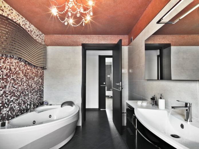 liquid wallpaper in the bathroom