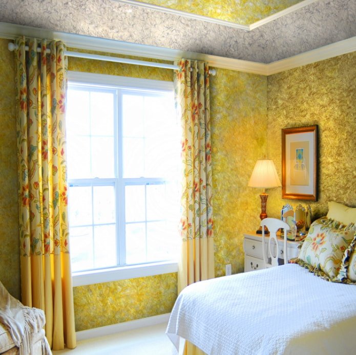 liquid wallpaper in the bedroom