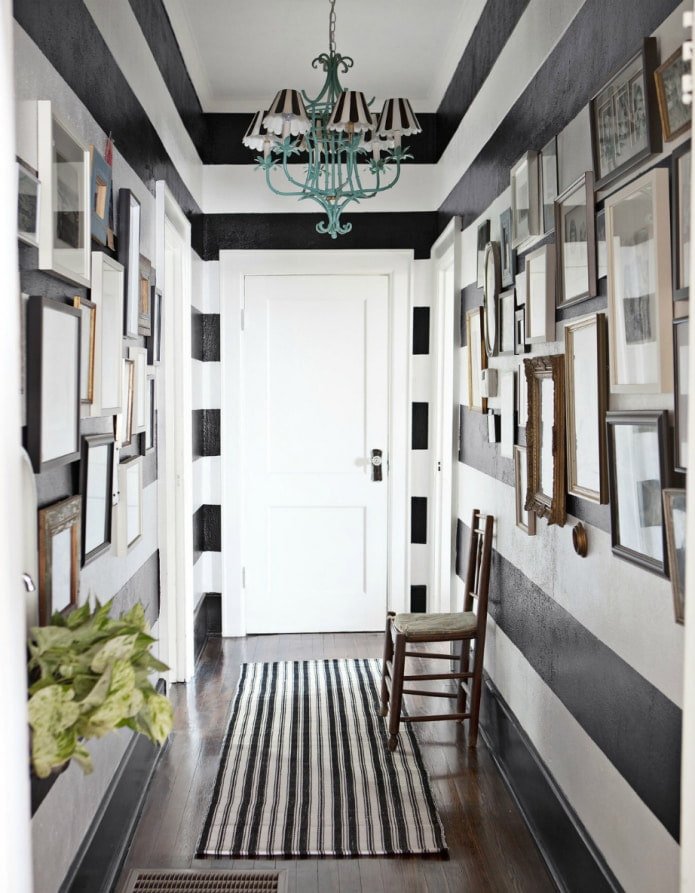 black and white ceiling