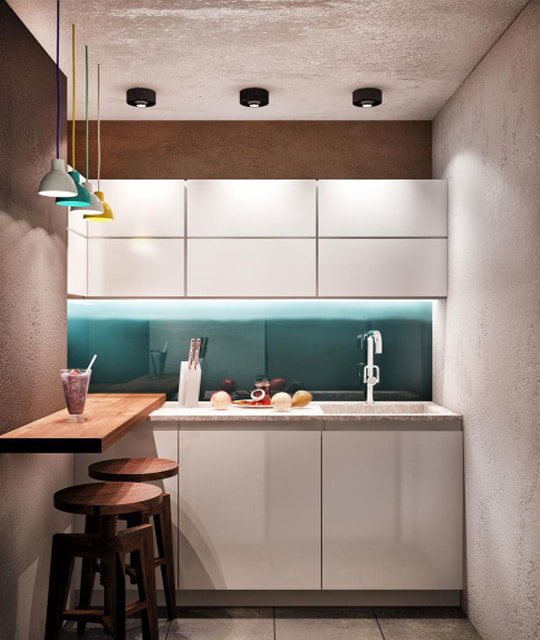 liquid wallpaper in the kitchen