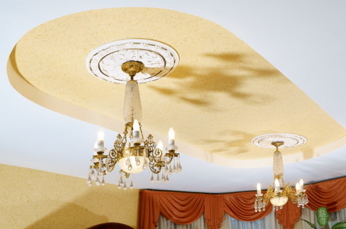 ceiling with liquid wallpaper