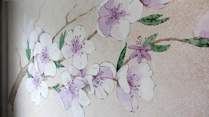 sakura flowers with liquid wallpaper