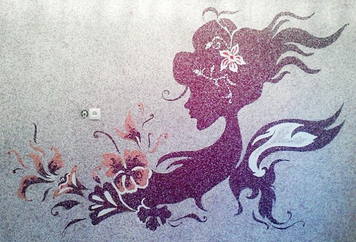 pattern using a stencil