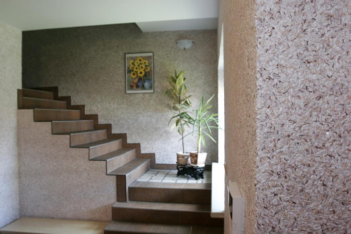 stairs with liquid wallpaper