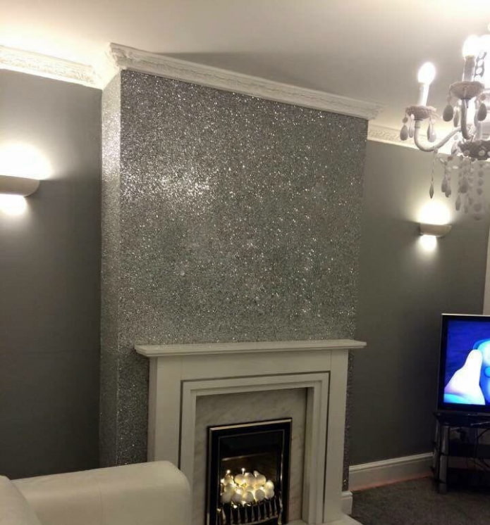 liquid wallpaper with glitter