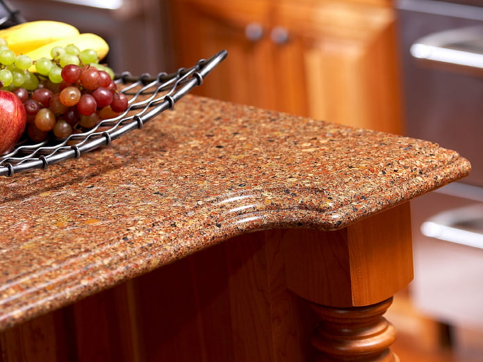 liquid stone countertop brown quartz