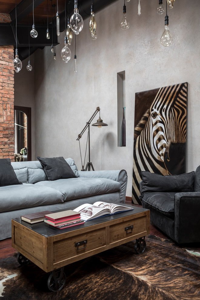 coffee table in loft style