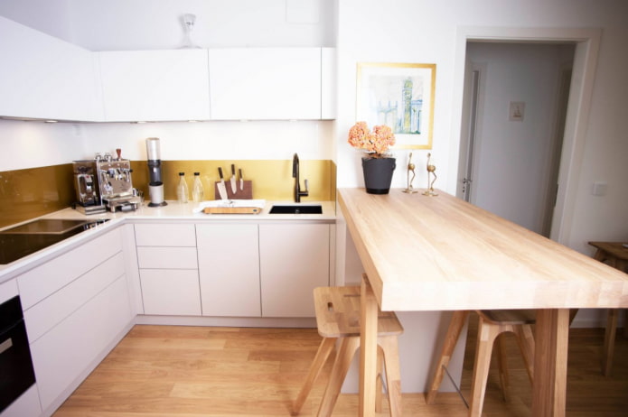 modern gold apron