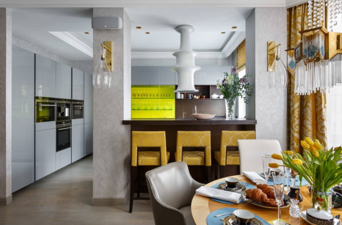 gold textiles for the kitchen