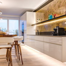 How to use gold color in the kitchen interior?-1