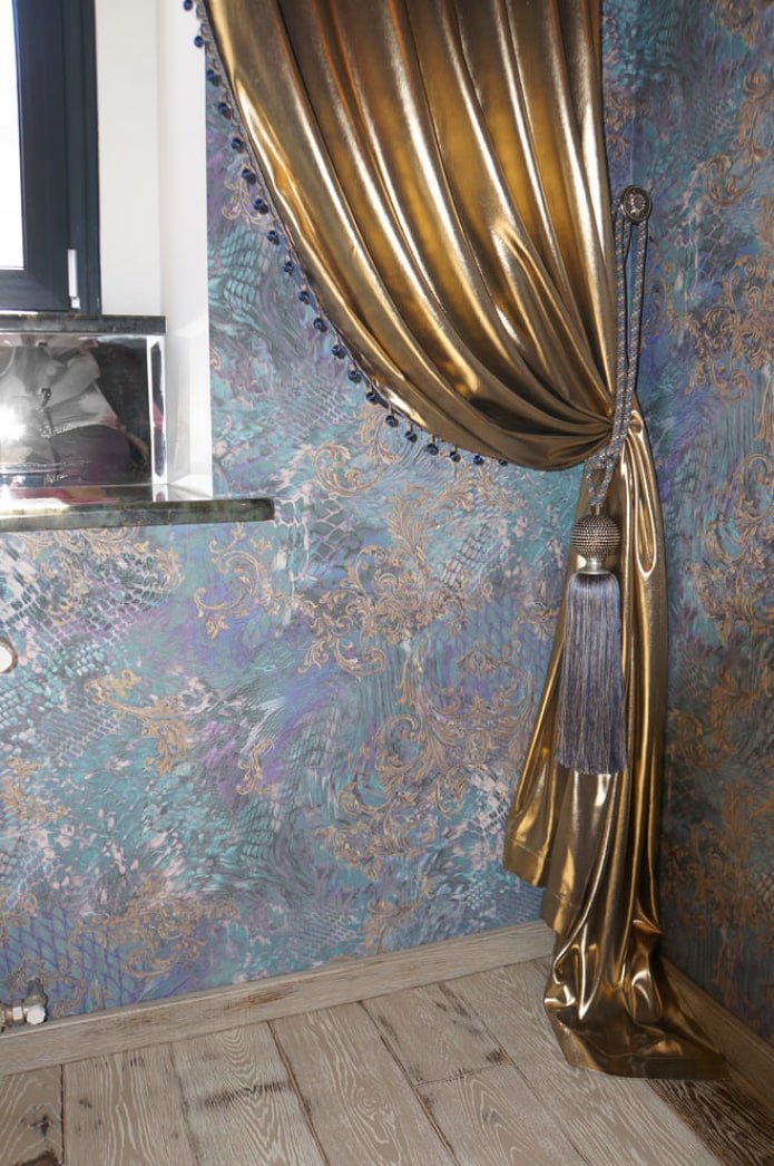 gold curtains