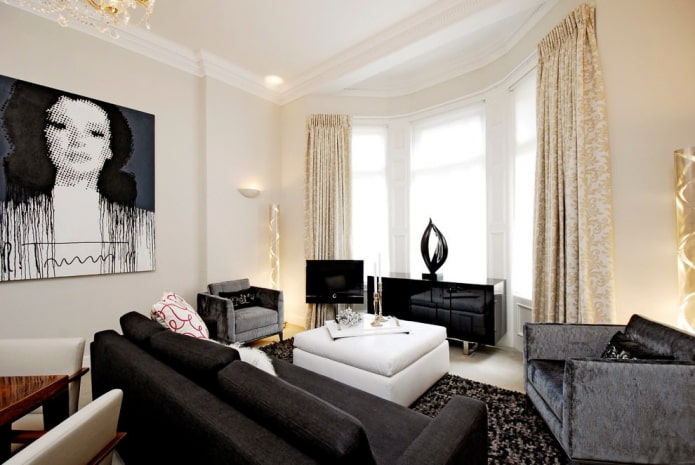 beige and gold curtains