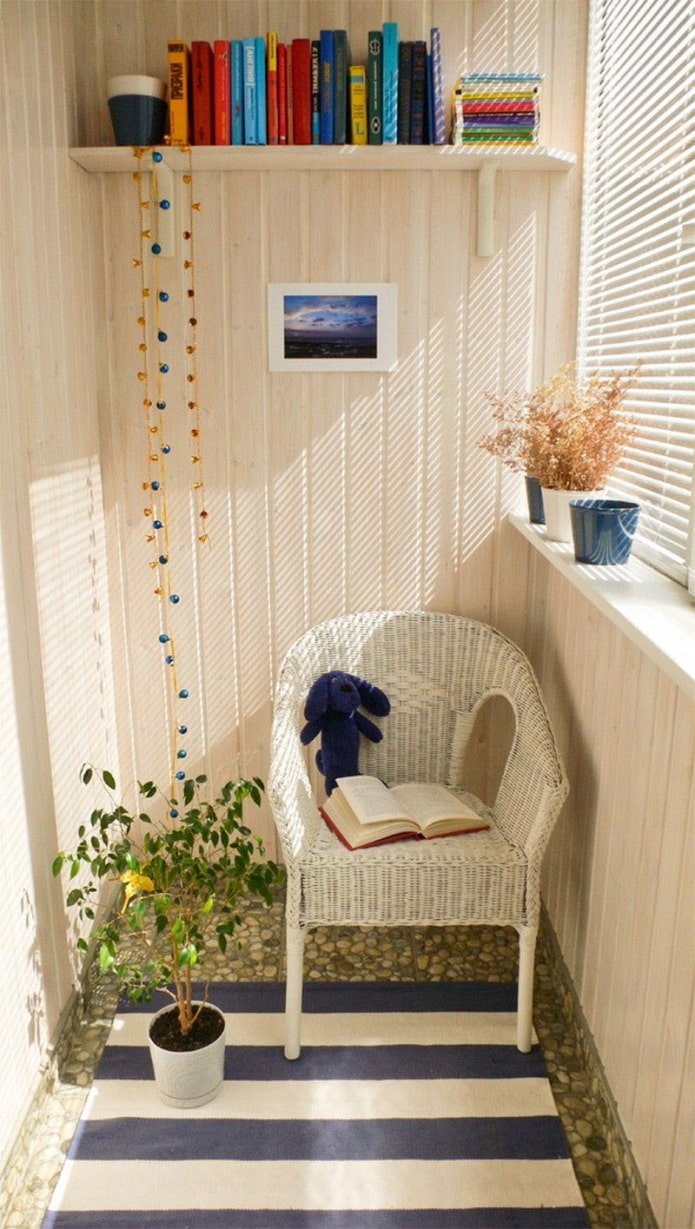 Reading nook on the balcony