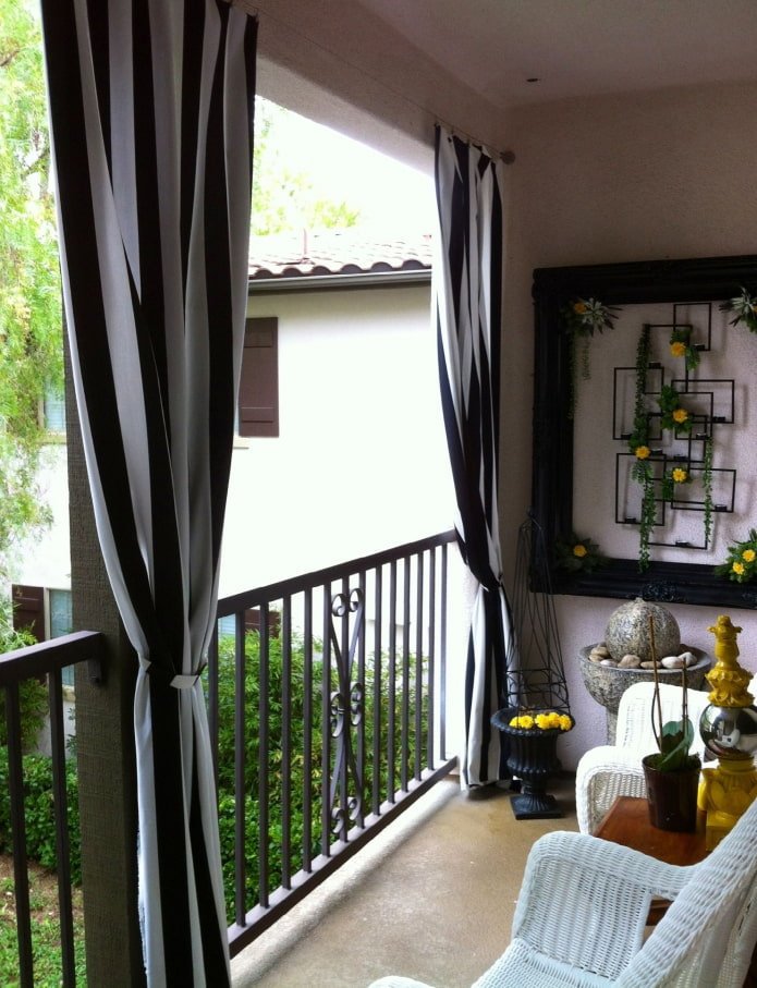 Curtains for the balcony