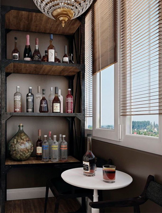 Mini bar on the balcony