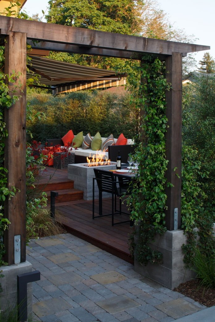 rest area with a canopy