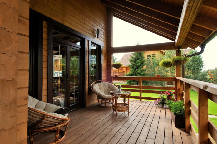 veranda by the house