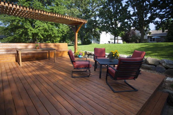 open terrace at the dacha