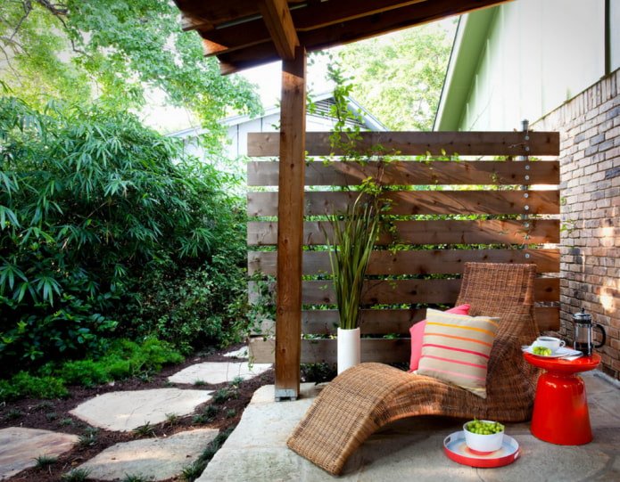 a small corner for relaxing in the country
