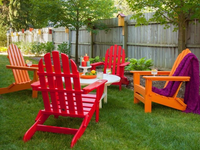 simple recreation area at the dacha