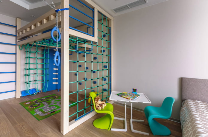 wall bars in the interior