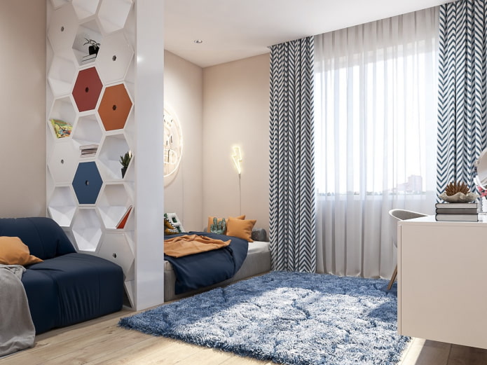 unusual partition in the interior