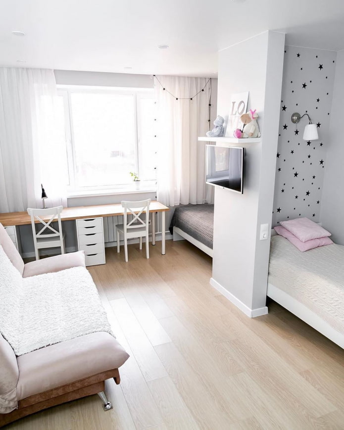 children's room for children of different sexes