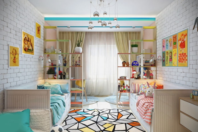 bright children's room for two