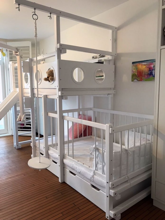 crib in the nursery for the older one