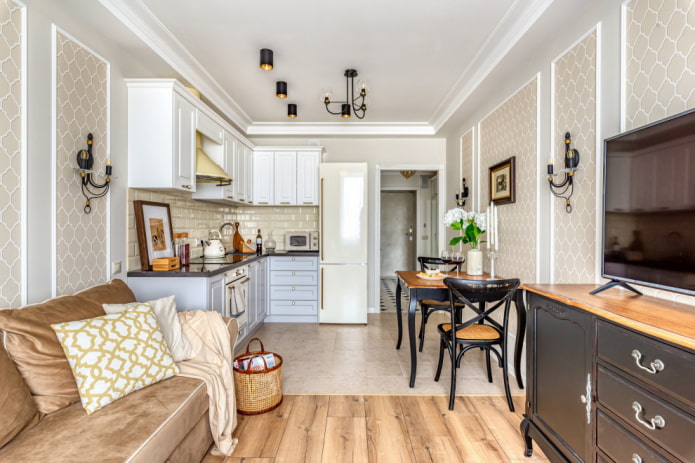 Division with floor covering