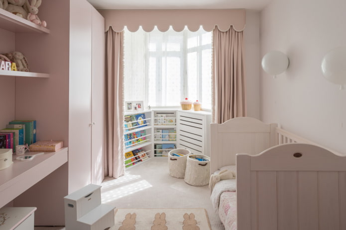 children's room zoning with curtains