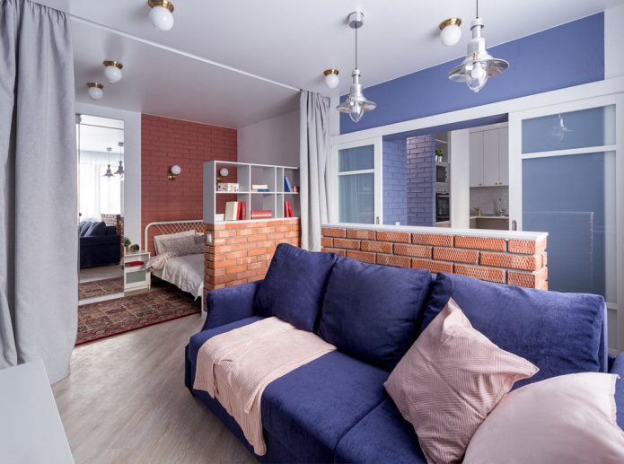 zonal allocation of the nursery in the living room interior